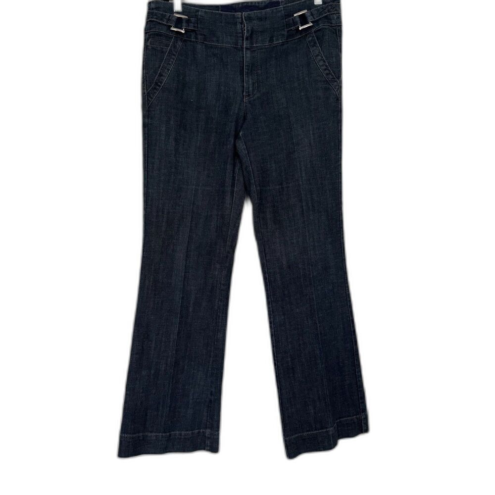 One Song Women Jeans Size 12 Blue Boho Stretch Relaxed 10" Rise